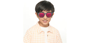 Black Geometric Full Rim Kids Sunglasses by Hooper-213661