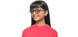Blue Wayfarer Full Rim Kids Sunglasses by Hooper-213655