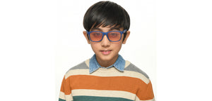 Blue Wayfarer Full Rim Kids Sunglasses by Hooper-213655