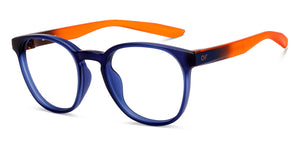Blue Round Full Rim Unisex Eyeglasses by Lenskart Air-210622