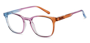 Blue Purple Brown Square Full Rim Unisex Eyeglasses by Vincent Chase-205495