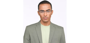 Blue Geometric Rimless Unisex Eyeglasses by Vincent Chase-207655