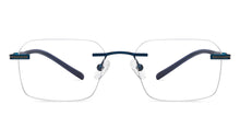 Load image into Gallery viewer, Blue Geometric Rimless Unisex Eyeglasses by Vincent Chase-207655
