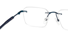 Load image into Gallery viewer, Blue Geometric Rimless Unisex Eyeglasses by Vincent Chase-207655
