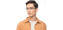 Load image into Gallery viewer, Blue Rectangle Rimless Unisex Eyeglasses by Vincent Chase-205371