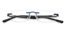 Load image into Gallery viewer, Blue Rectangle Rimless Unisex Eyeglasses by Vincent Chase-205371
