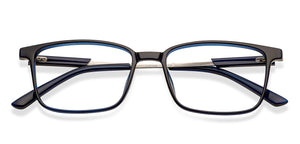 Blue Rectangle Full Rim Unisex Eyeglasses by Lenskart Air-151689