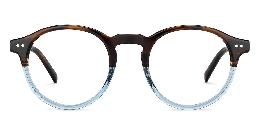 Tortoise Round Full Rim Unisex Eyeglasses by John Jacobs-153102