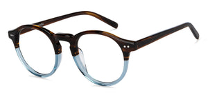 Tortoise Round Full Rim Unisex Eyeglasses by John Jacobs-153102