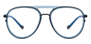 Blue Aviator Full Rim Unisex Eyeglasses by Lenskart STUDIO-205409