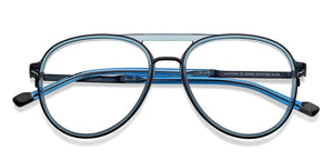Blue Aviator Full Rim Unisex Eyeglasses by Lenskart STUDIO-205409