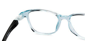 Blue Rectangle Full Rim Kids Eyeglasses by Hooper-204402