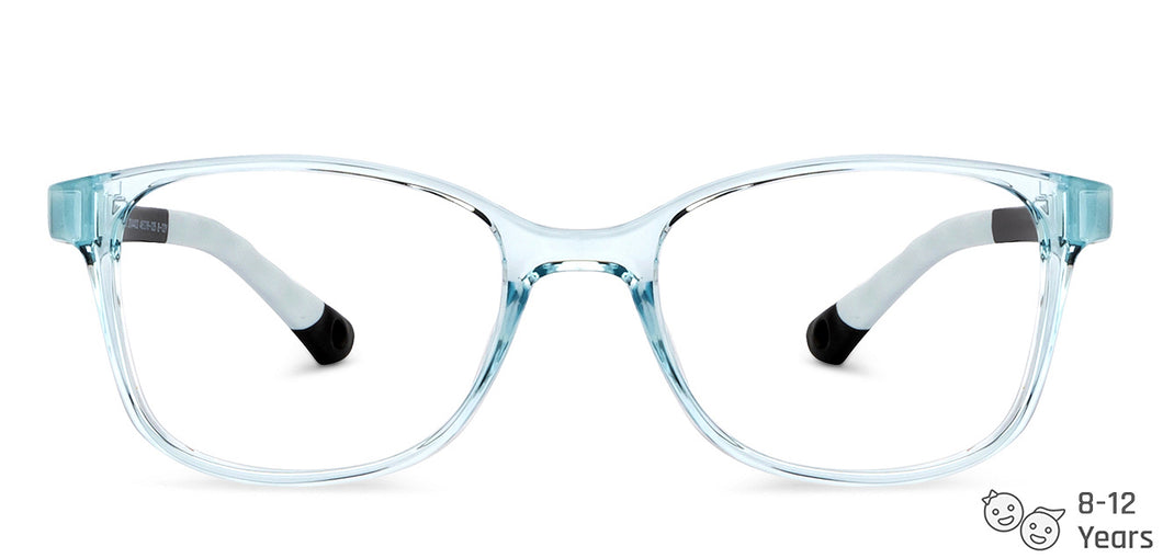 Blue Rectangle Full Rim Kids Eyeglasses by Hooper-204402