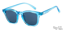 Load image into Gallery viewer, Blue Square Full Rim Kid Sunglasses by Hooper-152555