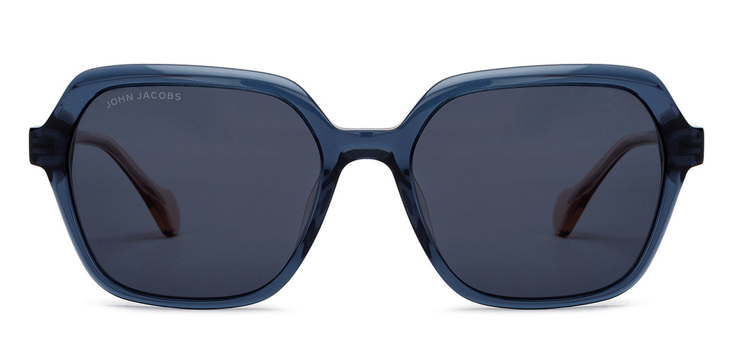 Blue Square Full Rim Unisex Sunglasses by John Jacobs-208174