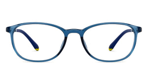 Blue Round Full Rim Unisex Eyeglasses by Lenskart Air-200543