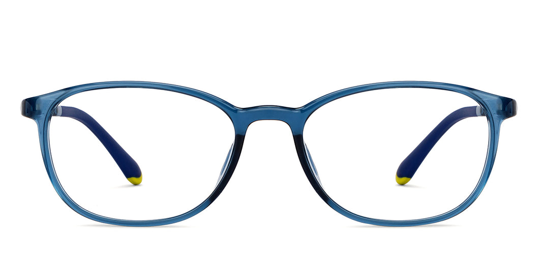Blue Round Full Rim Unisex Eyeglasses by Lenskart Air-200543