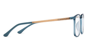 Blue Transparent Rectangle Full Rim Unisex Eyeglasses by Lenskart Air-201536