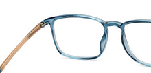Load image into Gallery viewer, Blue Transparent Rectangle Full Rim Unisex Eyeglasses by Lenskart Air-201536