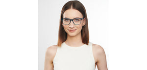 Blue Rectangle Full Rim Unisex Eyeglasses by John Jacobs-152705