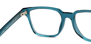 Blue Rectangle Full Rim Unisex Eyeglasses by John Jacobs-152705
