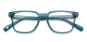 Blue Rectangle Full Rim Unisex Eyeglasses by John Jacobs-152705