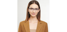 Load image into Gallery viewer, Blue Rectangle Full Rim Unisex Eyeglasses by John Jacobs-150865