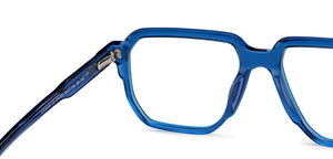 Blue Square Full Rim Men Eyeglasses by John Jacobs-151333