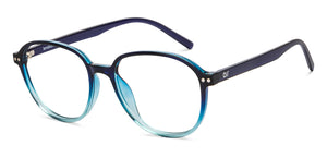 Blue Round Full Rim Unisex Eyeglasses by Lenskart Air-206128