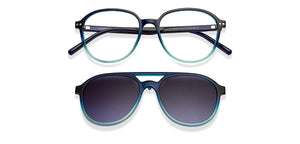 Blue Round Full Rim Unisex Eyeglasses by Lenskart Air-206128