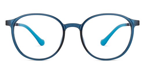 Blue Round Full Rim Unisex Eyeglasses by Lenskart Air-151932