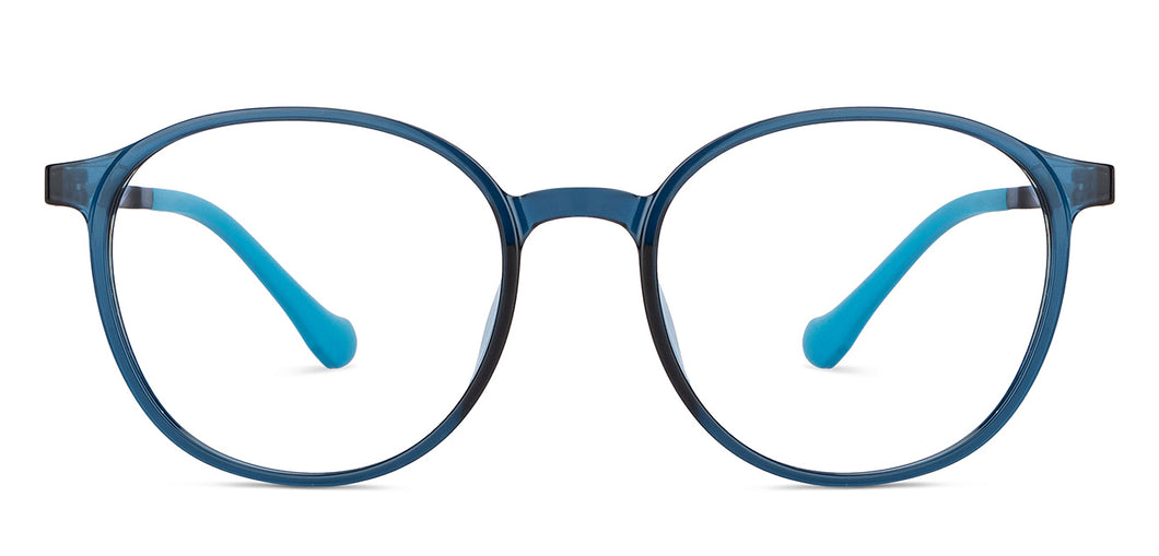 Blue Round Full Rim Unisex Eyeglasses by Lenskart Air-151932