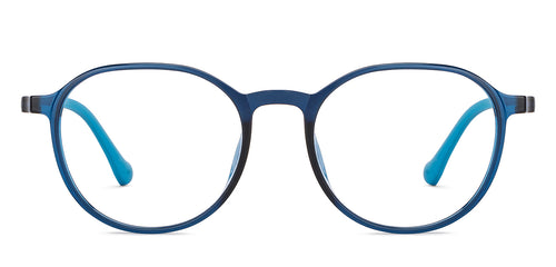 Blue Round Full Rim Unisex Eyeglasses by Lenskart Air-151937