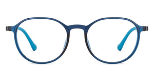Blue Round Full Rim Unisex Eyeglasses by Lenskart Air-151937