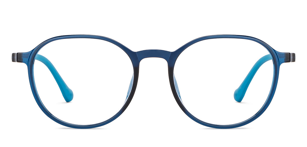 Blue Round Full Rim Unisex Eyeglasses by Lenskart Air-151937