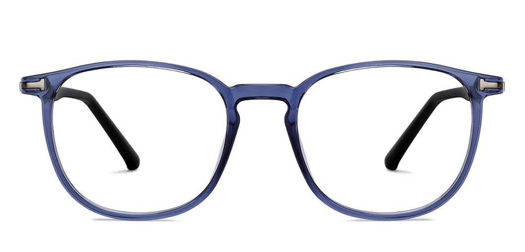 Blue Rectangle Full Rim Unisex Eyeglasses by Lenskart Air-201328