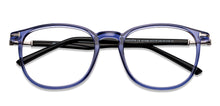 Load image into Gallery viewer, Blue Rectangle Full Rim Unisex Eyeglasses by Lenskart Air-201328