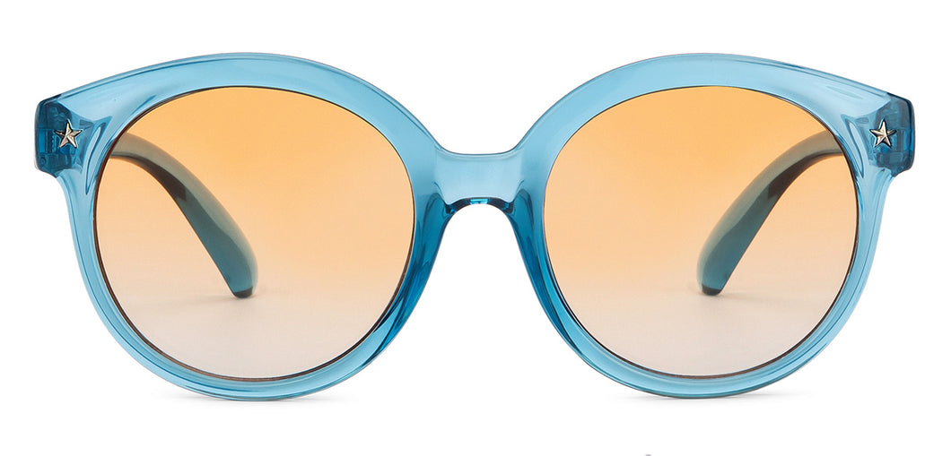 Blue Round Full Rim Kid Sunglasses by Hooper-200305