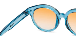 Blue Round Full Rim Kid Sunglasses by Hooper-200305