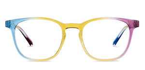 Blue Yellow Purple Square Full Rim Unisex Eyeglasses by Vincent Chase-205493