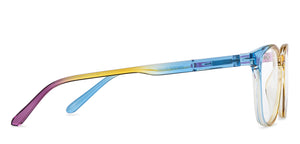 Blue Yellow Purple Square Full Rim Unisex Eyeglasses by Vincent Chase-205493