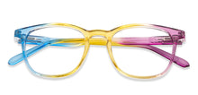Load image into Gallery viewer, Blue Yellow Purple Square Full Rim Unisex Eyeglasses by Vincent Chase-205493