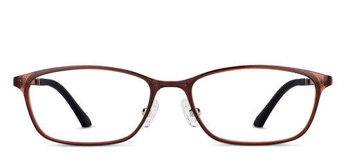 Brown Rectangle Full Rim Unisex Eyeglasses by Lenskart Air-151726