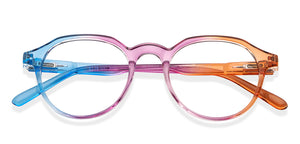 Blue Purple Brown Round Full Rim Unisex Eyeglasses by Vincent Chase-205497