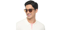 Load image into Gallery viewer, Brown Rectangle/ Square Full Rim Unisex Sunglasses by Vincent Chase Polarized-215459