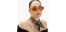Load image into Gallery viewer, Brown Rectangle Full Rim Women Sunglasses by John Jacobs-216990