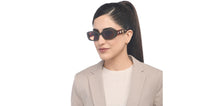 Load image into Gallery viewer, Brown Rectangle Full Rim Women Sunglasses by John Jacobs-209442