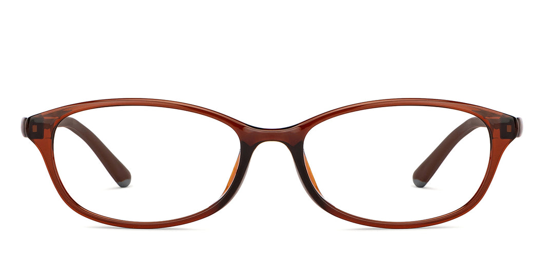 Brown Rectangle Full Rim Unisex Eyeglasses by Lenskart Air-200533