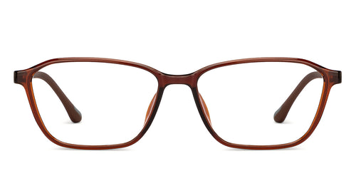 Brown Rectangle Full Rim Unisex Eyeglasses by Lenskart Air-200534