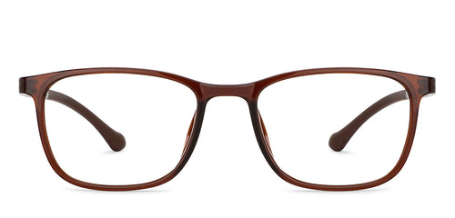 Brown Rectangle Full Rim Unisex Eyeglasses by Lenskart Air-200550